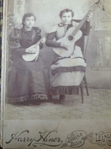 Nellie Johnson on the left. Taken in Lima, Ohio with a friend. No date given. 